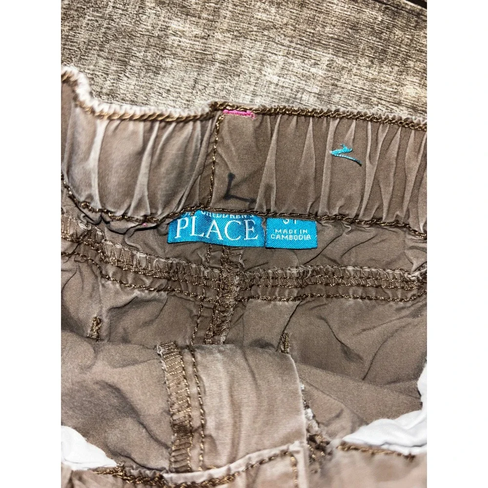 The Childrens Place Girls Brown Bubble Shorts Floral Applique Ruffle Hem 3T - Picture 2 of 3
